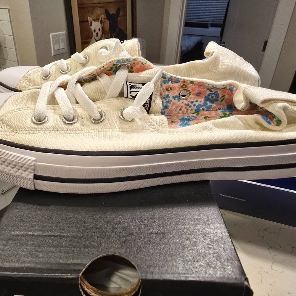 NEW Converse Chuck Taylor All Star Shoreline Slip-On Cream Womens Sz 7 A14970C